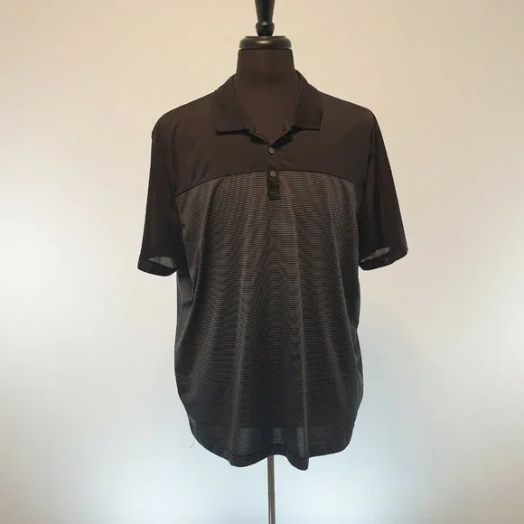 van heusen slim fit short sleeve dress shirt Slim Fit Performance Knit Short Sleeve Mini Dot Print Button Up Shirt Large / Red Mahogany main image 0